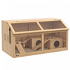 Pawhut Wooden Hamster Cage, 33.5\"l Hamster Habitat, Small Animal Cage For Syrian Drawf Hamster Gerbils Mice With Suspension Bridge, Openable Top, Ladders, Platform, Natural Wood