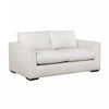 Cleo Contemporary Upholstered Loveseat in Cream