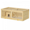 Pawhut Wooden Hamster Cage, Small Animals Kit Hutch, Exercise Play House For Dwarf Hamsters, Gerbils, Chinchillas, Guinea Pigs, Bunnies, With Sliding Tray, Openable Top