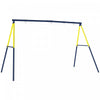 Qaba Kids Swing Set, Heavy Duty Metal 2 Seat Swing Stand Set with Ground Stakes, Supports 150 kg, Indoor Outdoor, Blue