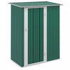 Outsunny 5 X 3ft Outdoor Storage Shed, Metal Garden Tool Shed With Sloped Roof, Lockable Door For Tool, Equipment, Bike, Green