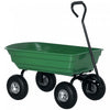 Outsunny Steel Garden Cart with Handle and 10\" Pneumatic Tires, Utility Wagon Cart for Garden, Patio, Lawn, 551 lbs Capacity, Green