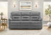 MONARCH SPECIALTIES 3-SEATER POWER RECLINING UPHOLSTRED SOFA, 80\" WIDE, USB PORT INCLUDED, BLUE FABRIC RECLINER