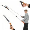 Outsunny 2-In-1 Manual Pole Saw, Hand Pruning Saw, Secateurs with Safety Lock, 6.5ft Aluminium Telescopic Pole Pruner with Sharp Blade for Palms, Shrubs, High Branches Trimming
