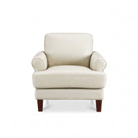 Hydeline Sarina Leather Chair - Vanilla