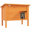 Pawhut Outdoor Cat House, Wooden Insulated Cat Shelter With Asphalt roof, removable Floor, Foam, For Cats, Small Animals, Orange