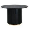 Cove 47.25\" Round Pedestal Dining Table for 4-5 People, Black
