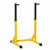 Soozier Dip Station, Body Press Parallel Bar With 10 Adjustable Height, Home Gym Workout Trainer Dip Bar, Yellow