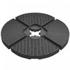 Outsunny Water or Sand Filled Banana Umbrella Base Weights W/ Wicker Effect