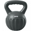 Soozier Kettlebell, 18 lbs Kettle Bell with Non-Slip Handle for Home Gym, Weight Lifting and Strength Training, Grey