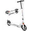 Qaba Kids Scooter, Foldable Kick Scooter With 4 Adjustable Heights, Shock Absorption, Double Brakes, Gift For Boys & Girls Ages 6-12 Years, White
