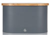 Salton Swan Nordic Bread Bin with Cutting Board - Grey