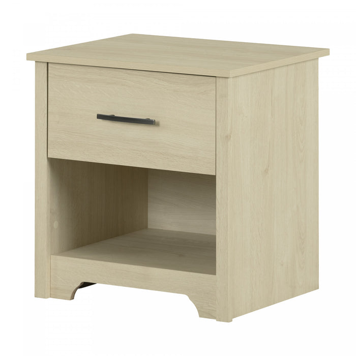 Fusion 1-drawer Nightstand - Bleached Oak