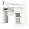 Axess Office Desk with Keyboard Tray and Drawer with USB Port Pure White - South Shore