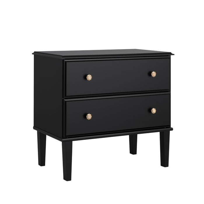 Prepac Lux 2-Drawer Nightstand - Black