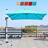 Costway 10Ft Square Patio Offset Cantilever Umbrella 360 Degree Tilt Aluminum Blue