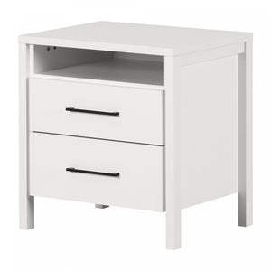 Gravity 2-drawer Nightstand - Pure White
