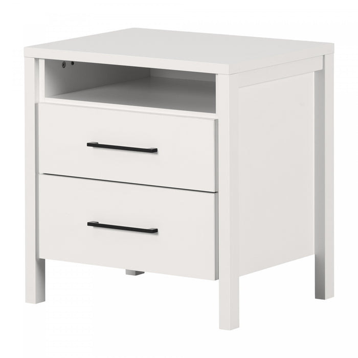 Gravity 2-drawer Nightstand - Pure White