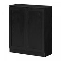 Arum 2-door Accent Cabinet With Shelves - Black Oak