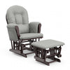 Storkcraft Hoop Glider and Ottoman - Espresso/Light Gray