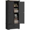 HOMCOM 69\" Tall Kitchen Storage Cabinet with Adjustable Shelves