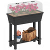 Outsunny 41L Self Watering Raised Garden Bed, Planter Box, Black