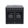 Galiano 36 Inch French Door Electric Range, 5 radiant burners, 5.36 cu.ft., Black - FFSEL6917-36BLK