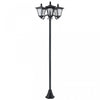 Outsunny Triple Solar Lamp Post Garden Solar-powered LED Street Vintage Light Style Outdoor Light Waterproof With Base For Lawn Pathway Walkway 72\"h