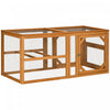 Pawhut 55\" Wooden Chicken Coop Extension, Chicken Cage Outdoor With Roosting Bars, Combinable Design Chicken Run Hen House, Orange