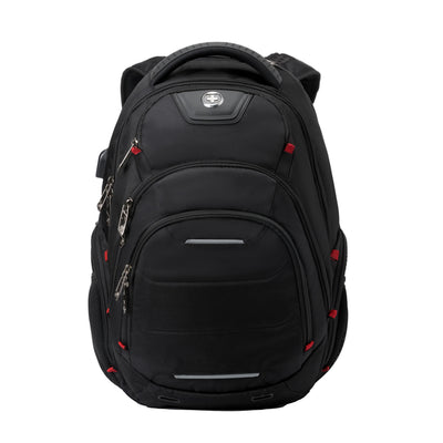 Swissdigital Neptune Backpack – 16" Laptop Bag, USB Charging, SDD Finder, RFID Protection, TSA-Friendly, Add-A-Bag System
