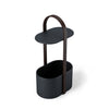 Umbra Modern Steel Bellwood Storage End Table - Black and Walnut
