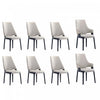 Kara Modern 8-Piece Dining Chair Set in Light Gray