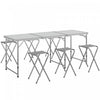 Outsunny Camping Table And Chairs Folding Picnic Table And 6 Stools