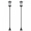 Outsunny 72\" Solar Post Light, Ip44 Led Outdoor Street Light, 2 Pack