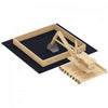 Qaba Wooden Sandbox with Digger Excavator Toy, Outdoor Kids Sandbox with 360° Rotating Seat, Sand Pit Kids Playset with Bottom Liner for Ages 3-6, 72\" x 35\" x 22\"