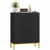 HOMCOM Modern Shoe Storage Cabinet Shoe Cabinet with Soft-Close Doors Black