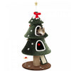 PawHut 52\" Christmas Cat Tree, 2-Tier Cat Tower with Dual Condos, Scratching Posts, Sisal Ladder, Anti-Tip Rope, Hanging Balls, Kitten Furniture for Indoor Cats, Green