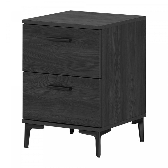 Musano 2-drawer Nightstand With Metal Legs - Gray Oak