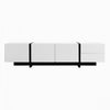 Emily 74.7\" Large Storage TV Cabinet with Doors and Drawers,Black Tv Stand