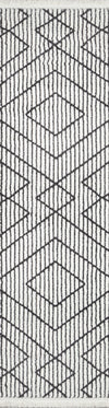 Sloane Contemporary 2'3\" x 7'6\" Runner Rug in Ivory Indoor Area Rug