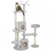 Pawhut 73.5\" Tall Cat Tree, Multi-level Cat Tower For Indoor Cats With Scratching Posts, Cat Condos, Bed, Platforms, Toy Balls, Cat Activity Center, Light Grey