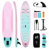 Goplus Small Inflatable Sup Board, Portable Paddle Board With 5d Rings Stand Up Paddle Board For Youth & Adult Light Pink