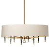Dainolite Langford 8 Light Chandelier Vintage Bronze Cream Shade Lamp