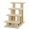 Pawhut 4-step Multi-level Carpeted Cat Scratching Post Pet Stairs, Light Brown