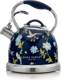 Laura Ashley Stainless Steel Stovetop Elveden Navy Tea Kettle - VQ-SBNK057-LAEN-CA