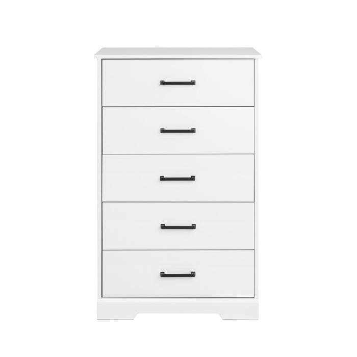 Prepac Rustic Ridge 27.5\" 5-Drawer Chest - White