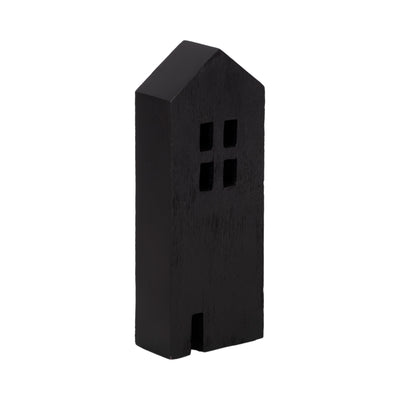 Wood 10" House Tabletop Decor - Black|Article décoratif de table maison de 10 po en bois - noir
