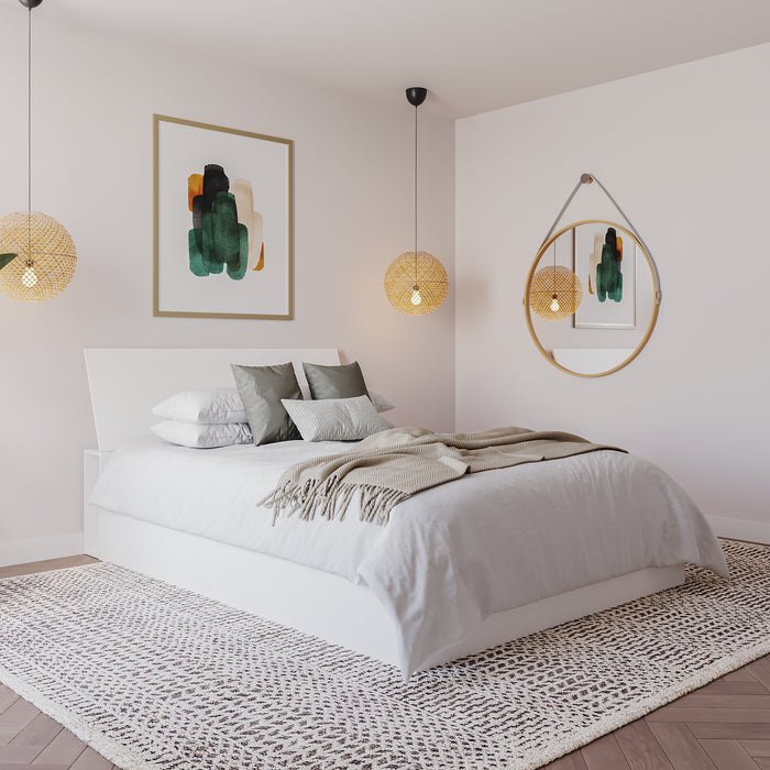 Nordika Queen Panel Headboard - White