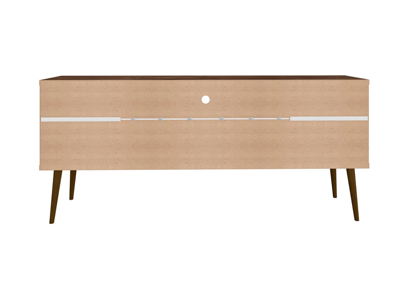 Manhattan Comfort Bradley 62.99\" TV Stand with 2 Media Shelves & 2 Storage Shelves - Rustic Brown