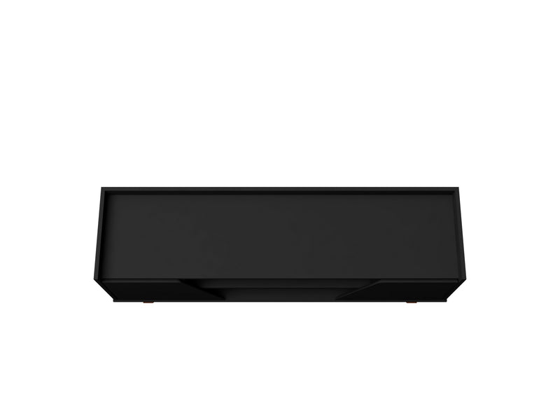 Manhattan Comfort Mid-Century Modern Marcus 53.14\" TV Stand with Solid Wood Legs - Matte Black